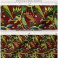 thumbnail image 2 of Soimoi Cotton Cambric Fabric Branches,Parrot & Leopard Jungle Print Fabric by The Yard 42 Inch Wide, 2 of 7