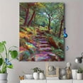 thumbnail image 4 of Psychedelic Forest Path Canvas Painting，Vibrant Nature Wall Decor for Living Room Bedroom Hallway, 4 of 8
