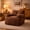 Coffee, variant on Peispie Floor Lounge Chair, Plush Accent Armchair with Padded Back and Armrests, Comfy Reading Chair for Living Room Bedroom Dorm, Cream White