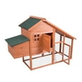 thumbnail image 3 of Kinbor Wooden Backyard Chicken Coop with Removable Tray Ramp, 67", 3 of 7