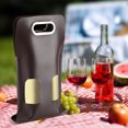thumbnail image 4 of Bolsa de Transporte para Botellas de Vino NikouMX de Cuero PU Rojo, 4 of 8