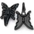 thumbnail image 5 of ABCISI 4 PCs Black Color Butterfly Shaped Wall Hooks, Wall Mounted Hanger for Coat Cloths Hat Towel, Home Decoration for the Bedroom and Living Room (Length 1-3/8-in Width 2-11/64-in), 5 of 7
