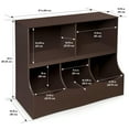 thumbnail image 4 of Badger Basket Children's Wood Multi-Bin 41 gal Toy Storage Cube, Espresso, 4 of 10