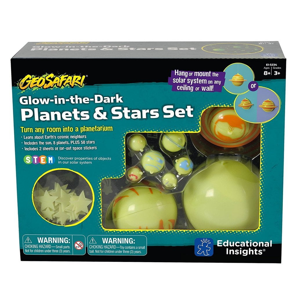 educational insights ei5234 geosafari glow in the dark planets