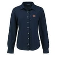 thumbnail image 2 of Women's Cutter & Buck Navy Chicago Bears  Advantage Eco Soft Pique Tri-Blend Long Sleeve Button-Up Shirt, 2 of 3