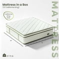 thumbnail image 4 of Bezzze California King Mattress, 12 inch Hybrid Medium Firm Memory Foam Mattress in a Box, Individual Pocket Springs, Pressure Relief, CertiPUR-US Certified, 4 of 10