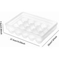 thumbnail image 4 of Egg storage container for refrigerator, organizer with lid, stackable for kitchen, 20 slots, 4 of 5