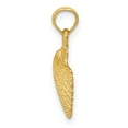 thumbnail image 2 of 14K Yellow Gold Solid Texture Polished Finish Sea Scallop Shell Charm Pendant, 2 of 4