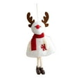 thumbnail image 3 of Adornos de muñecas navideñas, decoraciones colgantes para árboles de Navidad, muñecas de felpa hechas a mano para suministros para fiestas navideñas, Alce Macarena Manualidades colgantes de Papá Noel, 3 of 8
