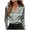 *Gray, variant on VBVC Women's Satin V-Neck Long Sleeve Blouse , Ladies' Elegant Silky Work Shirt , Formal Party Tops For Women,Army Green,S-2XL