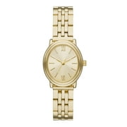 Time & Tru Women's Wristwatch: Gold Tone Oval Case and Dial, 5 Link Bracelet (FMDOTT097)