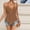 *Khaki, variant on Women's V Neck Halter Tank Top, Backless Tie Knot Sleeveless Blouse White,Women's Plus XS