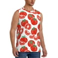 thumbnail image 2 of Uemuo Hand Drawn Tomatoes Pattern Men's Sleeveless T-Shirt,Muscle Athletic Tank Top, Moisture-wicking Quick-dry Breathable Classic Tee Top for Gym Run Outdoor Sports-XX-Large, 2 of 8