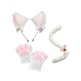 thumbnail image 3 of Disfraz de gatito adorable Yuyangstore con orejas de gato Cola larga para niños Blanco, 3 of 8