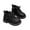 Black, variant on Durable Boys Boots for Winter Outdoor Activities Casual Ankle Booties for Kids for Daily Wear and School Platform Boots(Color:Black,Size:7-8 Years)