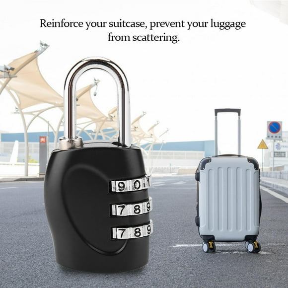 LAFGUR Black Combination Luggage Lock, Luggage Password Lock, For Gymnasium Backpack Hotel School Shopping Mall Toolboxes Office Luggage Lockers