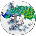 thumbnail image 1 of FMSHPON Cartoon Peacock Xmas Christmas Tree Skirt Stand Mat for Holiday Party Decoration Indoor Outdoor 36 inches, 1 of 3