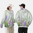 thumbnail image 4 of Fotbe Purple Butterfly On Wild Chaqueta con Protección Solar UPF 50+ para Hombre y Mujer, Camisa con Capucha y Bolsillos-X-Large, 4 of 7