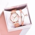 thumbnail image 4 of Relojes de moda para mujer, conjunto de caja de pulsera, reloj con esfera de hoja, relojes de pulsera para mujer, pulsera de estrella, 4 of 6