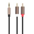 thumbnail image 3 of COOLHOOD 3.5mm Male To Double Male Cable Y Splitter For Home Theater HiFi Systems With Gold Plating Connectors, 3 of 5