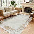 thumbnail image 3 of Brown Geometric Area Rugs for Living Room Washable Rugs Boho Moroccan Area Rug Soft Neutral Geometric Bohemian Carpet Distressed Indoor Rug for Bedroom Dining Room Office Foldable Nonslip Rug, 3 of 9