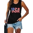 thumbnail image 4 of Anbech 4th of July Women's Tank Tops Graphic USA Flag Sleeveless Tees Summer Casual Cami Shirts, 4 of 7