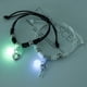 thumbnail image 4 of Pulsera de la amistad con cuentas luminosas para parejas, brazalete de 2 piezas, cuerda tejida, estrella, flor, Corazón, 4 of 5