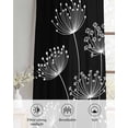 thumbnail image 6 of Spring Dandelion Sheer Curtains 63 Inch Length 2 Panels Set for Living Room/Bedroom, Modern Country Flower Black White Kitchen Curtains Grommet Semi-Sheer Curtains Drapes Window Treatments 42"x63"x2, 6 of 7