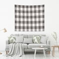thumbnail image 5 of FREEAMG Plaid Grey and White Tapestry Aesthetic Tapestry Wall Hanging for Home Decor 90" x 60" Inches, 5 of 6