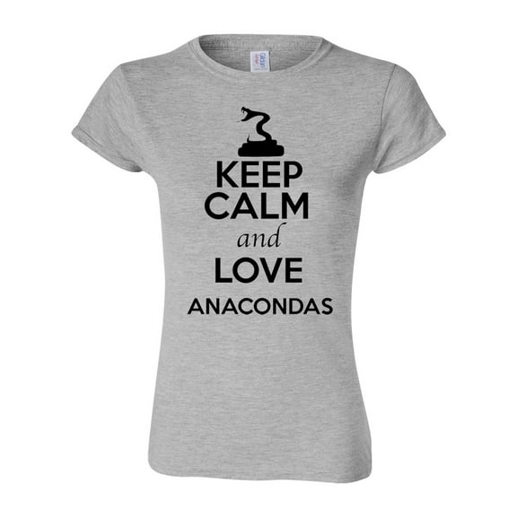Junior Keep Calm And Love Anacondas Snake Animal Lover T-Shirt Tee