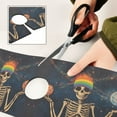 thumbnail image 6 of Yayeee Faucet Mat for Kitchen Sink 14.7" Diatomite Long Splash Guard Pad, Skeleton with Rainbow, 6 of 7