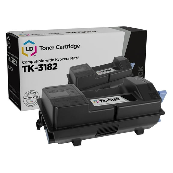 LD Compatible Toner Cartridge Replacement for Kyocera TK-3182 1T02T70US0 (Black)