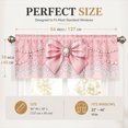 thumbnail image 4 of AshasdS Pink Bow Tie & Lace Pearls Window Valance Elegant Princess Short Curtain Rod Pocket for Girls Bedroom, 4 of 5