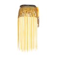 thumbnail image 4 of Haitryli Womens Belly Dance Skirt Fringed Hip Scarf Colorful Waistband Tiered Sequin Tassel Waist Chain Gold One Size, 4 of 7