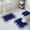 Blue, variant on Coastal Coral Bath Mat 3 Piece Bathroom Rug Set, Navy Blue Ocean Marine Nautical Beach Non Slip Bath Rug Contour Mat and Toilet Lid Cover, Absorbent Shower Mats Soft Bath Rugs and Mats Sets