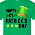 thumbnail image 4 of Inktastic Happy St. Patrick's Day Green Hat and Clovers T-Shirt, 4 of 5