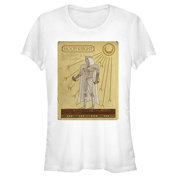 Junior's Marvel: Moon Knight Ancient Egyptian Portrait Graphic Tee White X Large