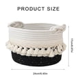 thumbnail image 3 of Osdhezcn Decorative Cotton Rope Storage Basket With Fashionable Tassels for Home Office, 3 of 19