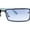 Gunmetal Blue - Blue, variant on 90s Classic Narrow Rectangle Designer Rimless Luxury Fashion Sunglasses Black Grey - Smoke