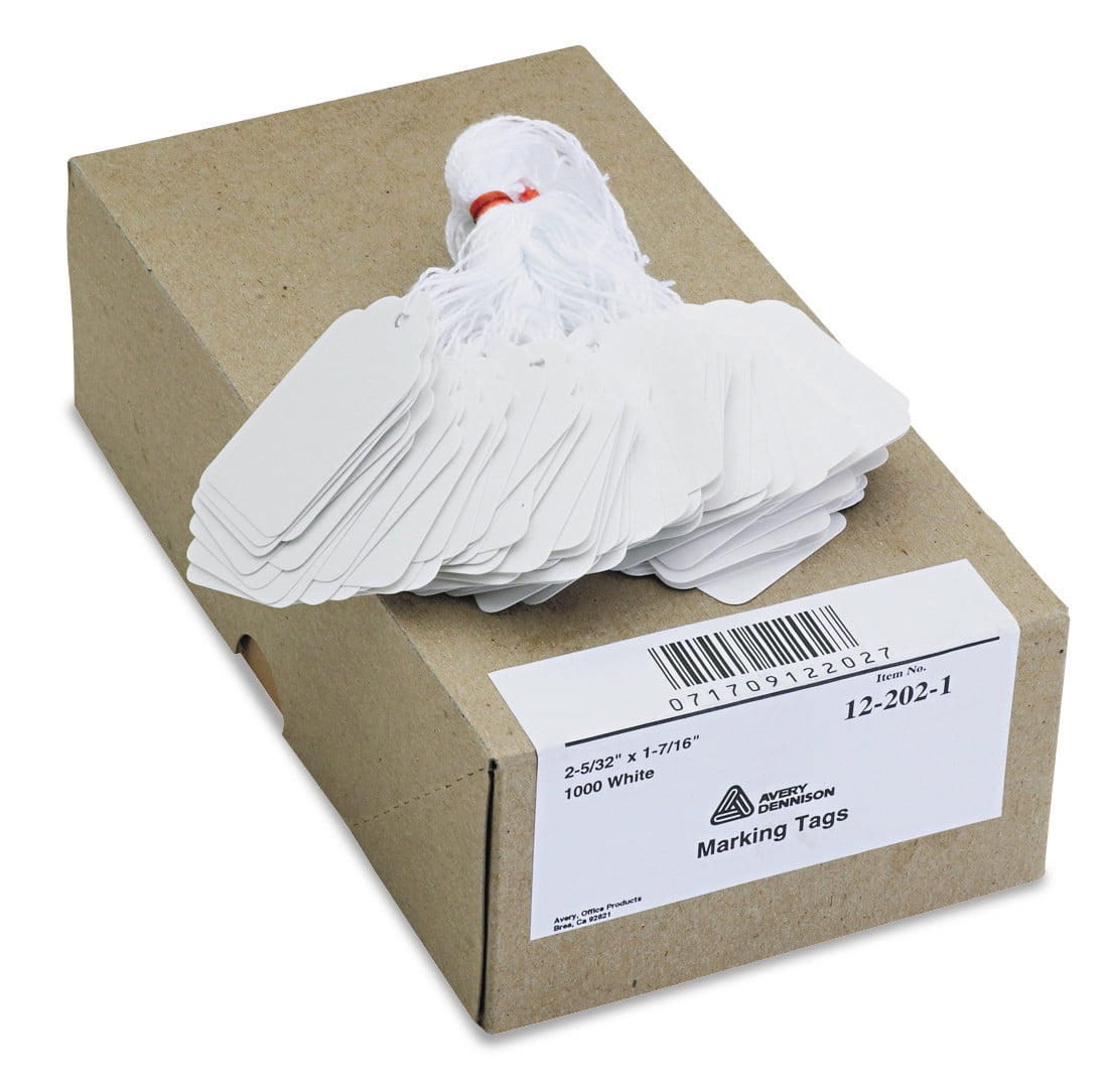 Avery White Marking Tags Strung 1.5x0.3es Pack of 1000 12205 
