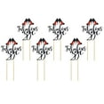 thumbnail image 3 of EHJRE Lady Birthday Cake Toppers 6pcs 10-80 Pattern Decors Celebrating Crafts Cake Black 20, 3 of 9