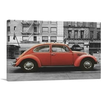 ARTCANVAS Bug Beetle Volkswagen Vintage Car Canvas Art Print - Size: 26" x 18" (0.75" Deep)