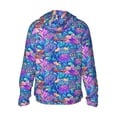 thumbnail image 2 of Goofa Colorful Mushrooms Printed Women's UPF 50+ Sun Protection Hoodie Jacket Lightweight Long Sleeve Sun Shirt for Women with Pocket Hiking Outdoor-, 2 of 9