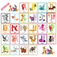 thumbnail image 2 of Juego de pegatinas de dibujos animados con letras inglesas de PVC, 26 piezas, impermeables, 2 of 2