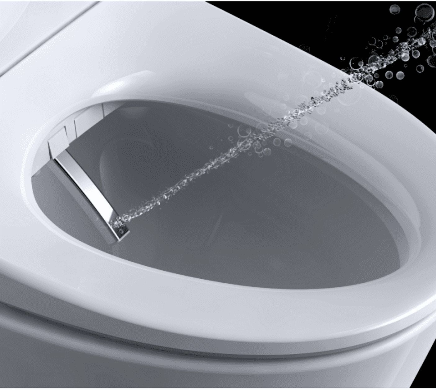 R&T V3200 Elongated Bidet Toilet Seat, Electric Bidet Seat with Adjustable Warm Water, Air Dryer, Heated Seat, Night Light, Deodorization