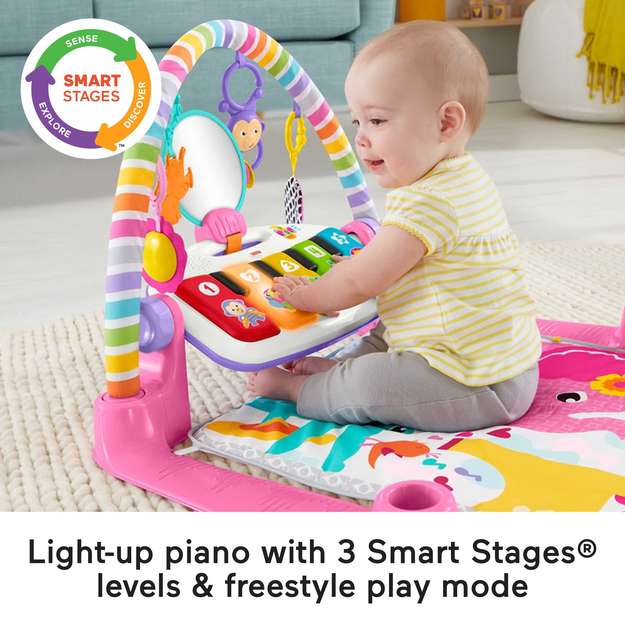 Fisher-Price Deluxe Kick & Play Piano Gym Baby Playmat with