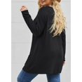 thumbnail image 2 of Top Eytino casual de manga larga con bolsillos para mujer, talla grande, 2 of 5