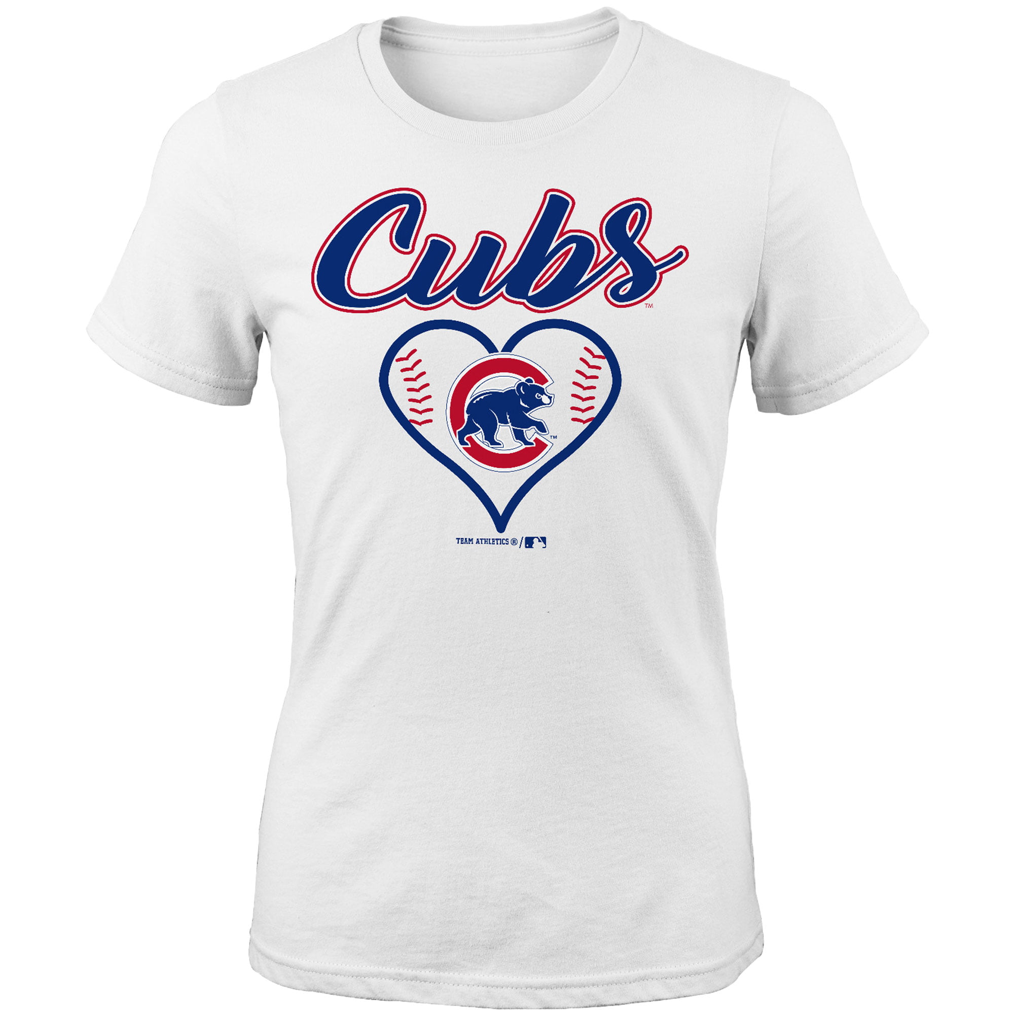 Girls Youth White Chicago Cubs Basic 