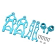 thumbnail image 3 of Brazos de suspensión delanteros superiores e inferiores para coche RC, brazo oscilante delantero superior e inferior con copas de dirección para coches RC SCY 1/16 16101PRO 16102, color azul, 3 of 14