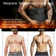 thumbnail image 3 of COMFREE Men Sauna Training Sweat Ab Belt Body Shaper Waist Trainer Corset Workout GYM for burn Calorie Tummy Calorie Loss, 3 of 7